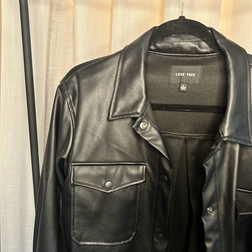 Leather Shacket - Picture 2 of 3